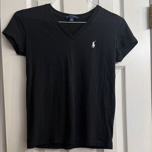 Ralph Lauren Black V-Neck Short Sleeve Tee size S